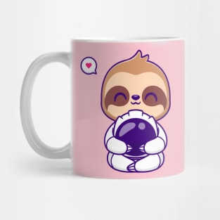 Cute Sloth Astronaut Sitting Cartoon Mug